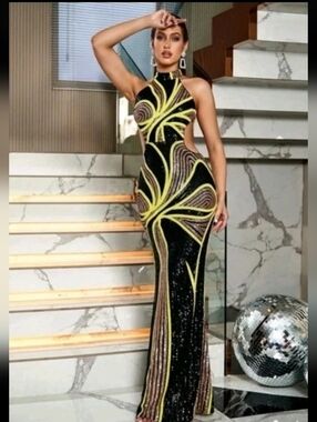For Love & Lemons Beaded Formal Gown, M, SRP999, Ballroom, Pageant, Evening, 6